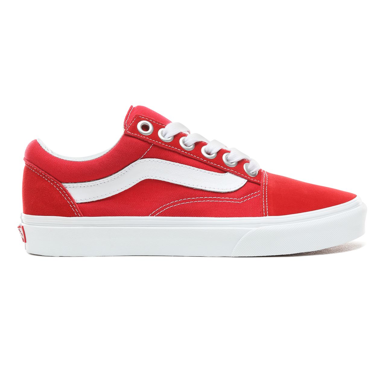 Vans Old Skool OS Classic Mens Womens - Racing Red/True White VN0A3WLYJV6 Shoes