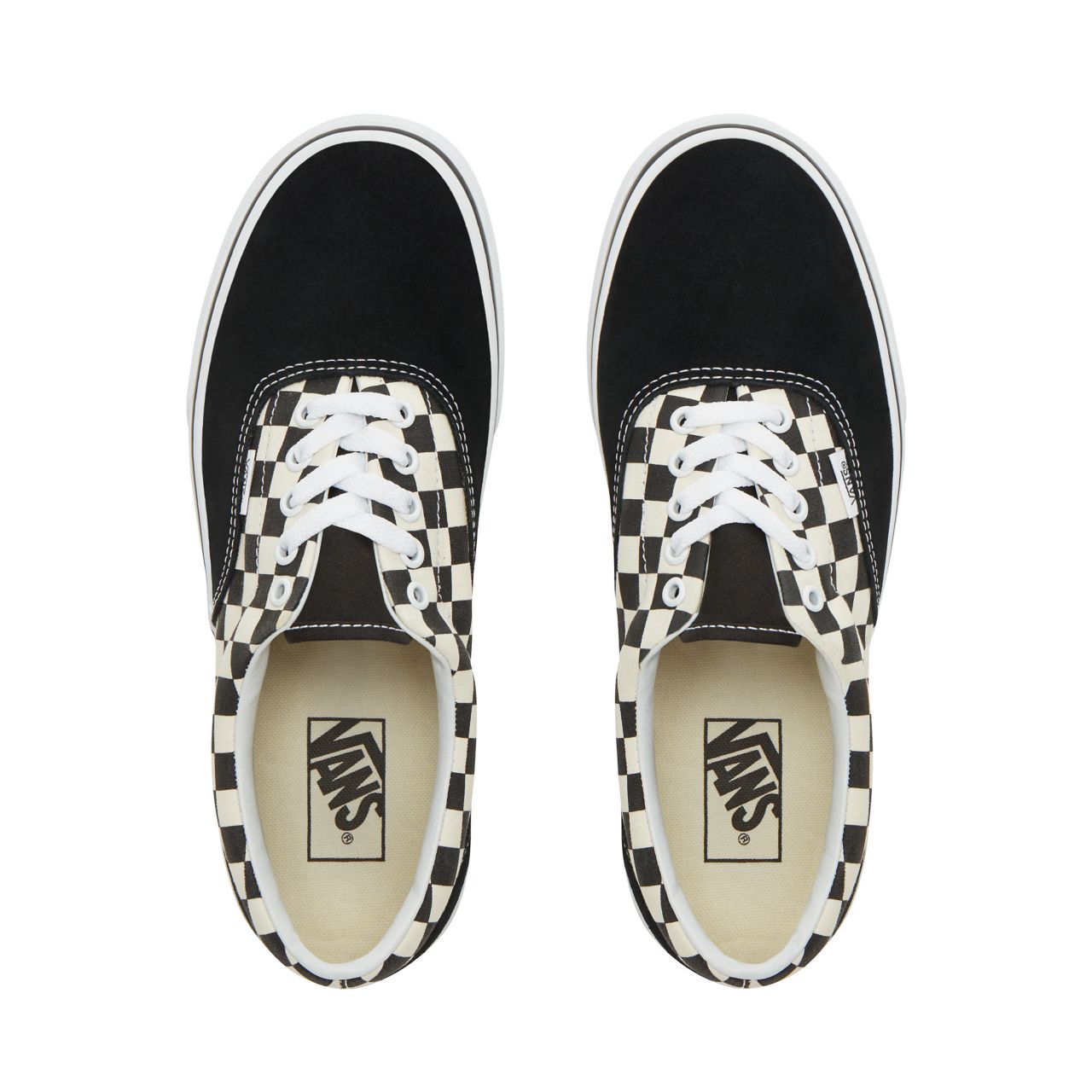 Vans Primary Check Era Classic Mens Womens - (Primary Check) black/white VN0A38FRP0S Shoes