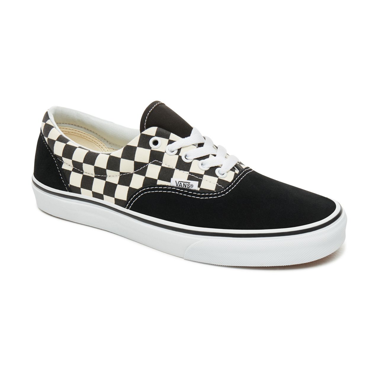 Vans Primary Check Era Classic Mens Womens - (Primary Check) black/white VN0A38FRP0S Shoes