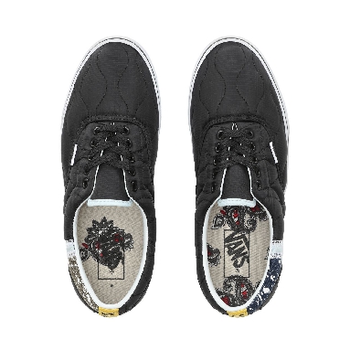 Vans Mixed Quilting Era Classic Mens Womens - (Mixed Quilting) Black/True White VN0A38FRVP6 Shoes