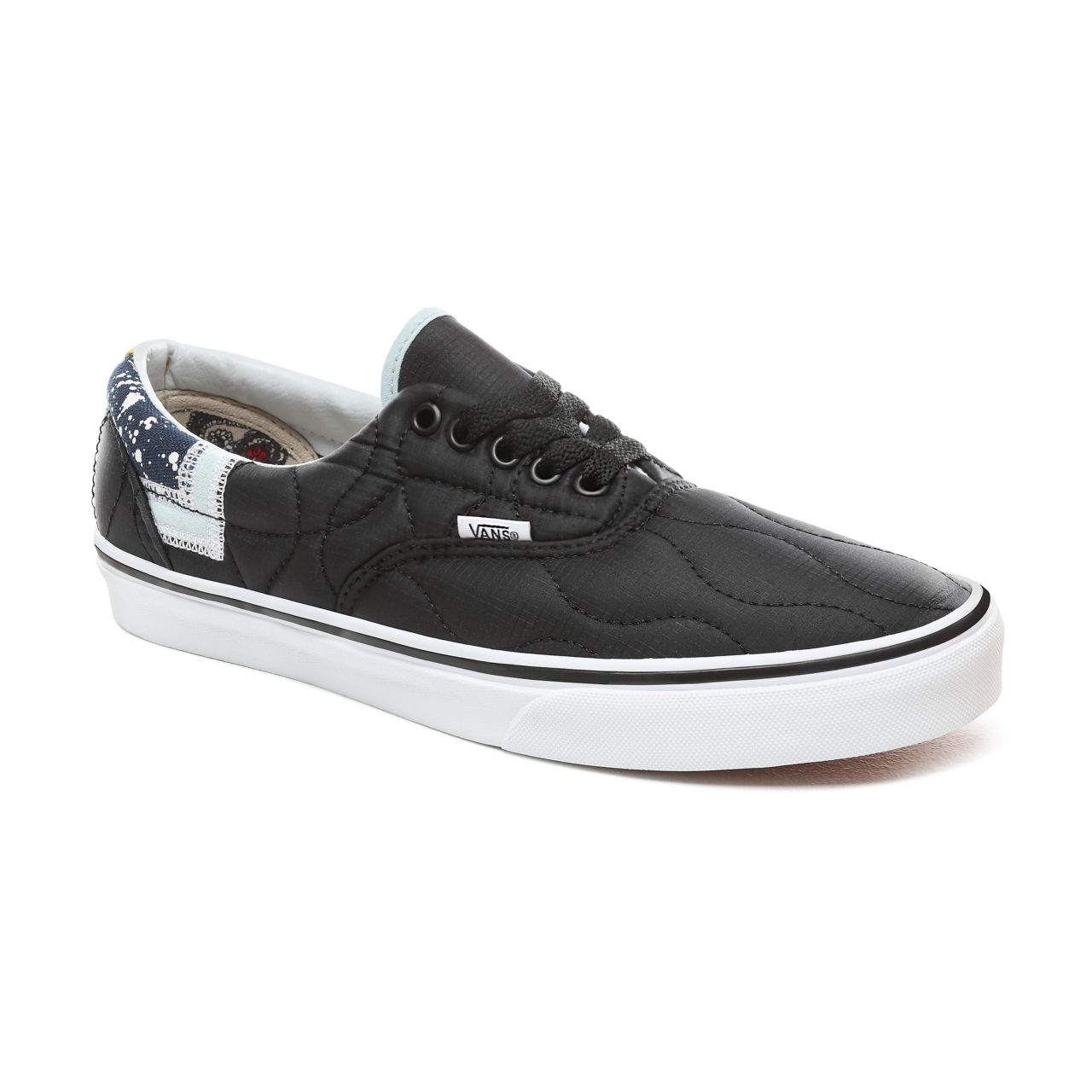 Vans Mixed Quilting Era Classic Mens Womens - (Mixed Quilting) Black/True White VN0A38FRVP6 Shoes