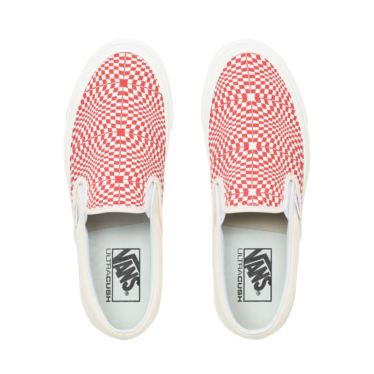 Vans Anaheim Factory Slip-On 98 DX Classic Mens Womens - (Anaheim Factory) Og Red/White/Warp Check VN0A3JEXVMZ Shoes