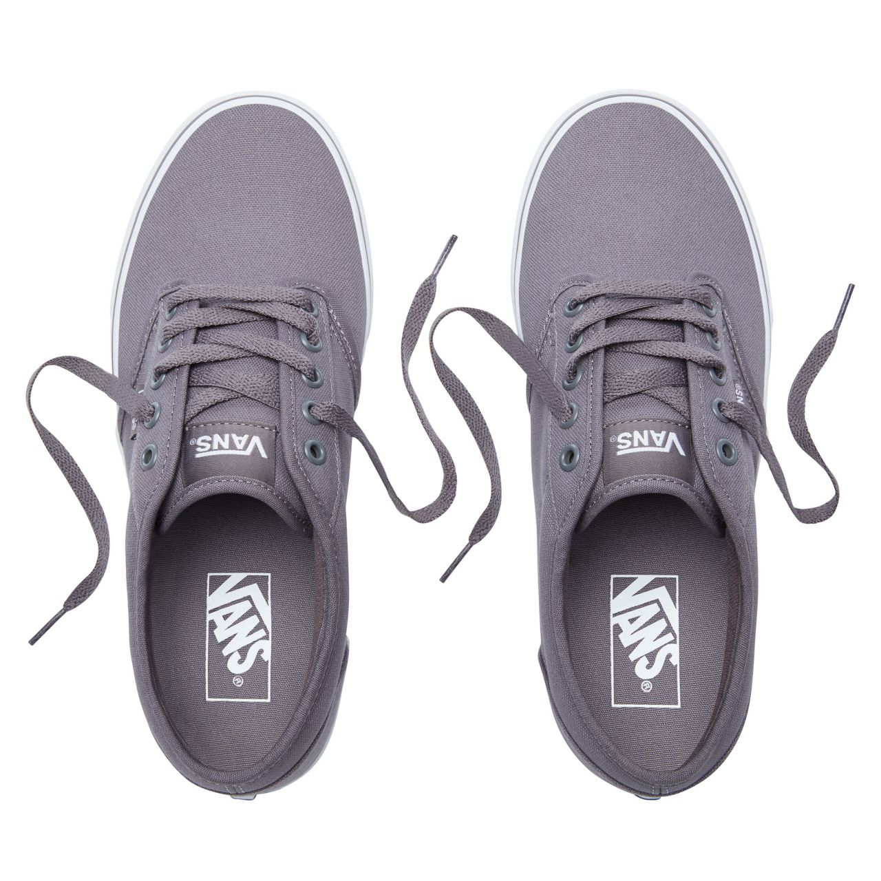 Vans Canvas Atwood Classic Mens Womens - (Canvas) Pewter/White VN000TUY4WV Shoes