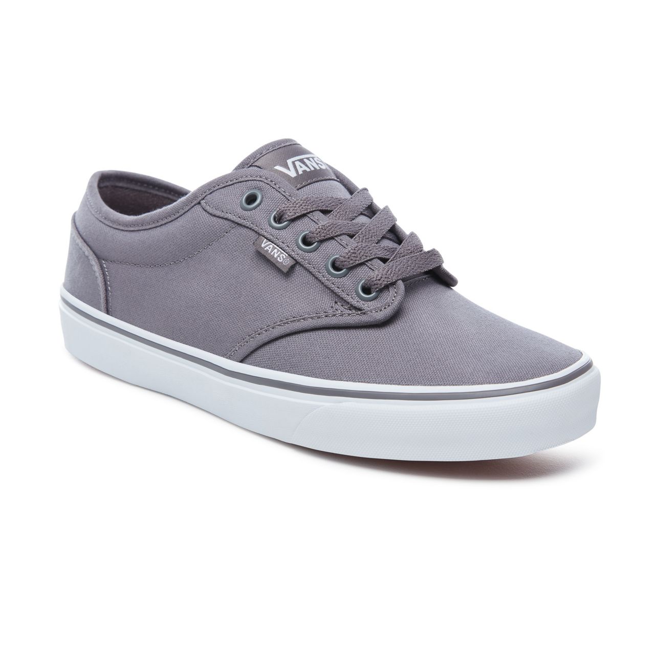 Vans Canvas Atwood Classic Mens Womens - (Canvas) Pewter/White VN000TUY4WV Shoes