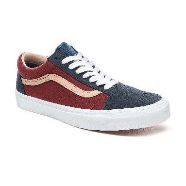 Vans Textured Suede Old Skool Classic Mens Womens - (Textured Suede) Sailor Blue/Port VN0A38G1VMN Shoes