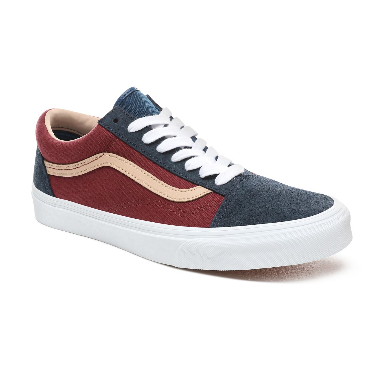 Vans Textured Suede Old Skool Classic Mens Womens - (Textured Suede) Sailor Blue/Port VN0A38G1VMN Shoes