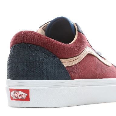 Vans Textured Suede Old Skool Classic Mens Womens - (Textured Suede) Sailor Blue/Port VN0A38G1VMN Shoes