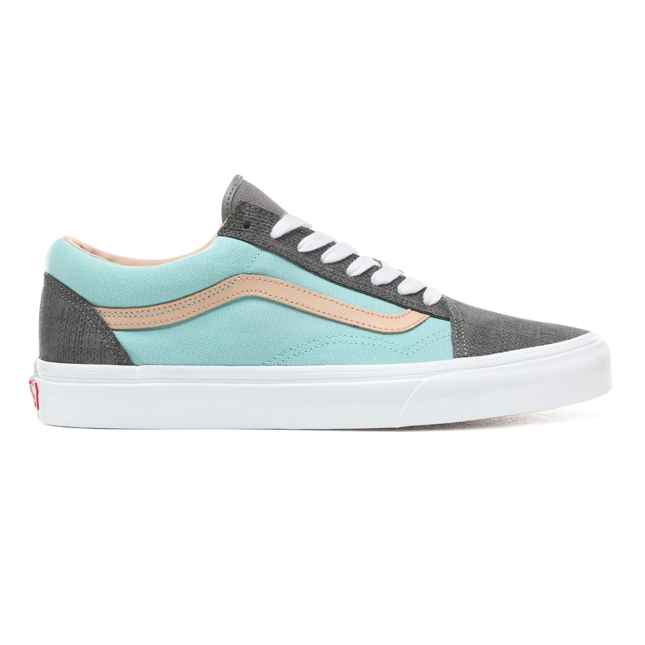 Vans Textured Suede Old Skool Classic Mens Womens - (Textured Suede) Pewter/Aqua Haze VN0A38G1VMM Shoes