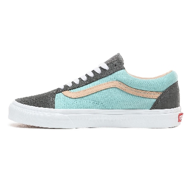 Vans Textured Suede Old Skool Classic Mens Womens - (Textured Suede) Pewter/Aqua Haze VN0A38G1VMM Shoes