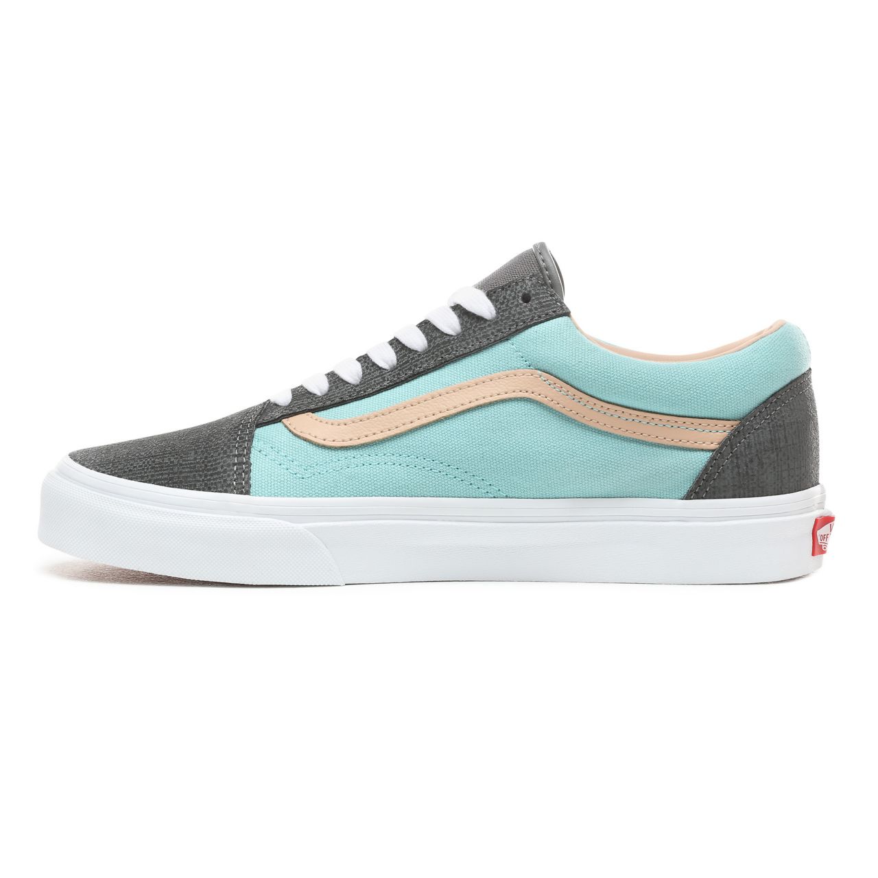 Vans Textured Suede Old Skool Classic Mens Womens - (Textured Suede) Pewter/Aqua Haze VN0A38G1VMM Shoes