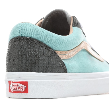 Vans Textured Suede Old Skool Classic Mens Womens - (Textured Suede) Pewter/Aqua Haze VN0A38G1VMM Shoes