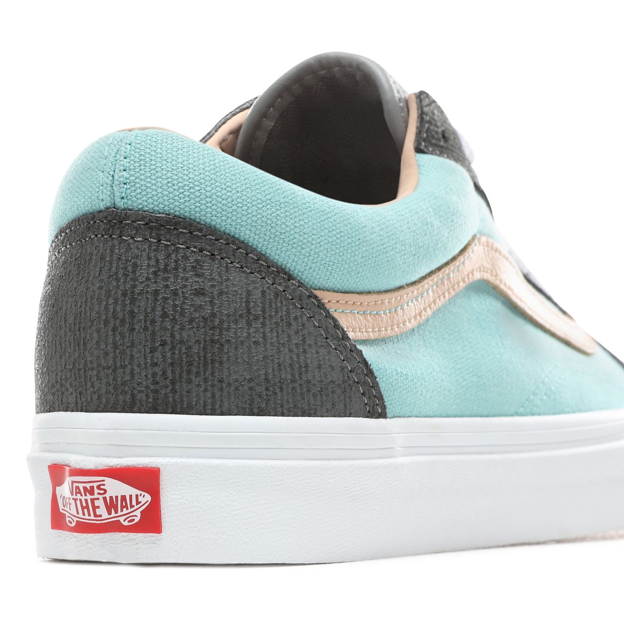 Vans Textured Suede Old Skool Classic Mens Womens - (Textured Suede) Pewter/Aqua Haze VN0A38G1VMM Shoes