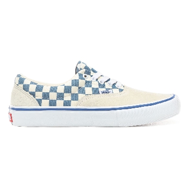 Vans Checker Era Pro Classic Mens Womens - (Checker) Classic White/Blue Ashes VN0A45JAVFB Shoes