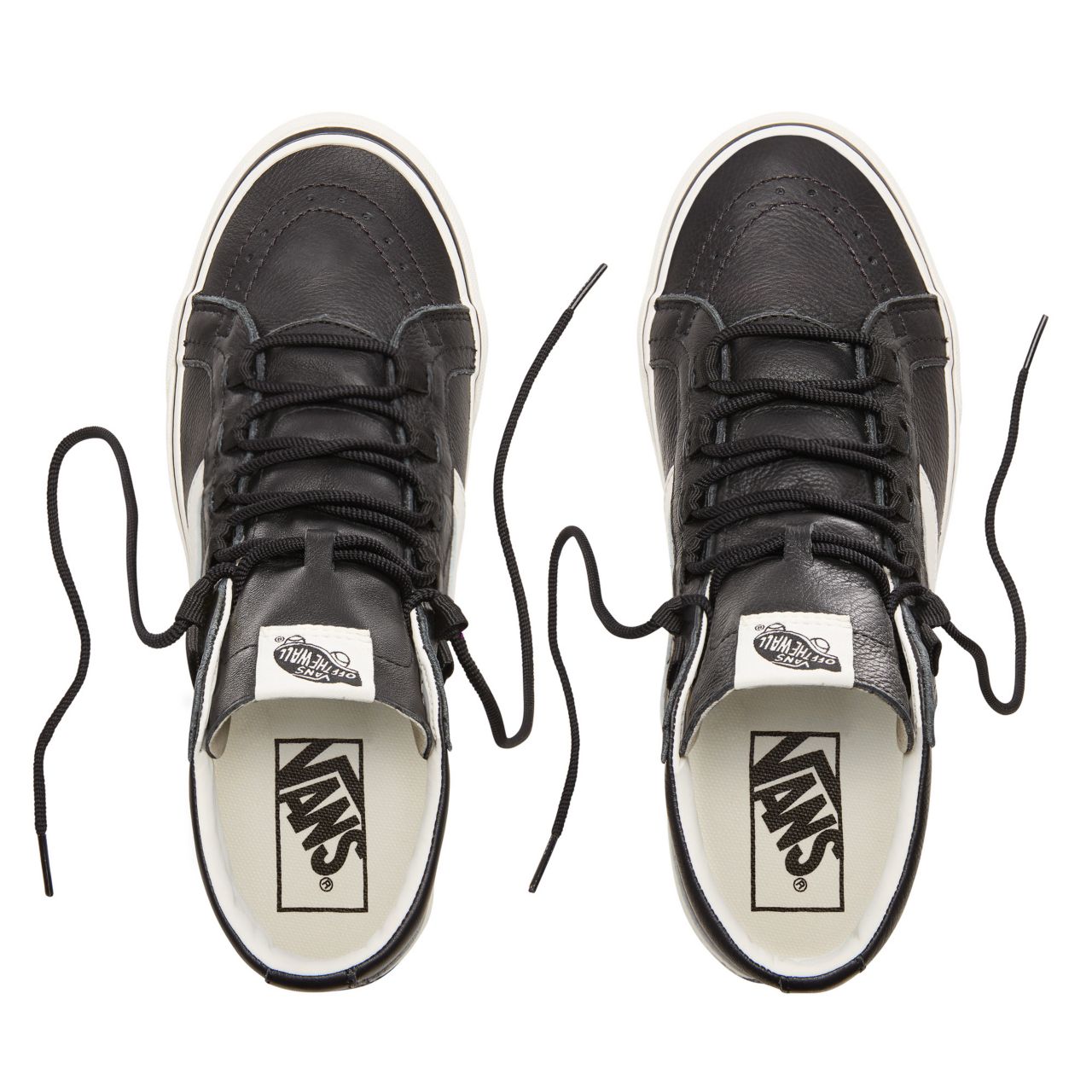 Vans Leather Sk8-Hi Reissue Ghillie Classic Mens Womens - (Leather) Black/Marshmallow VN0A3ZCH68X Shoes