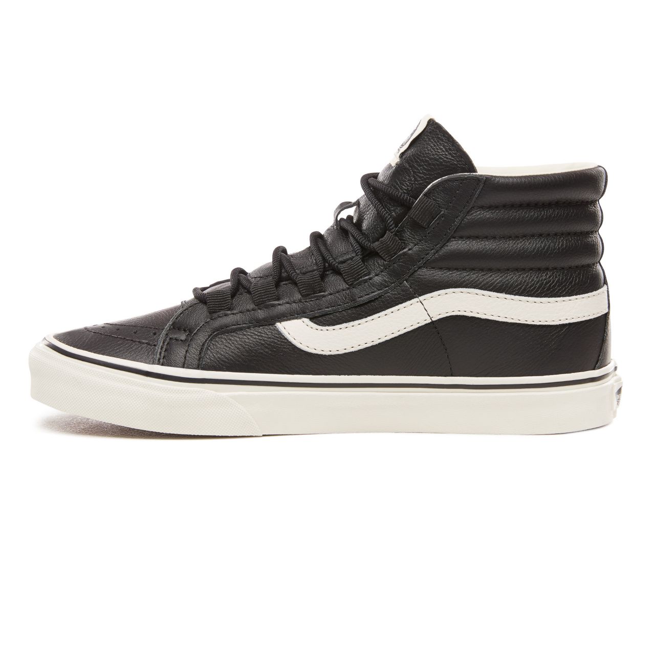 Vans Leather Sk8-Hi Reissue Ghillie Classic Mens Womens - (Leather) Black/Marshmallow VN0A3ZCH68X Shoes