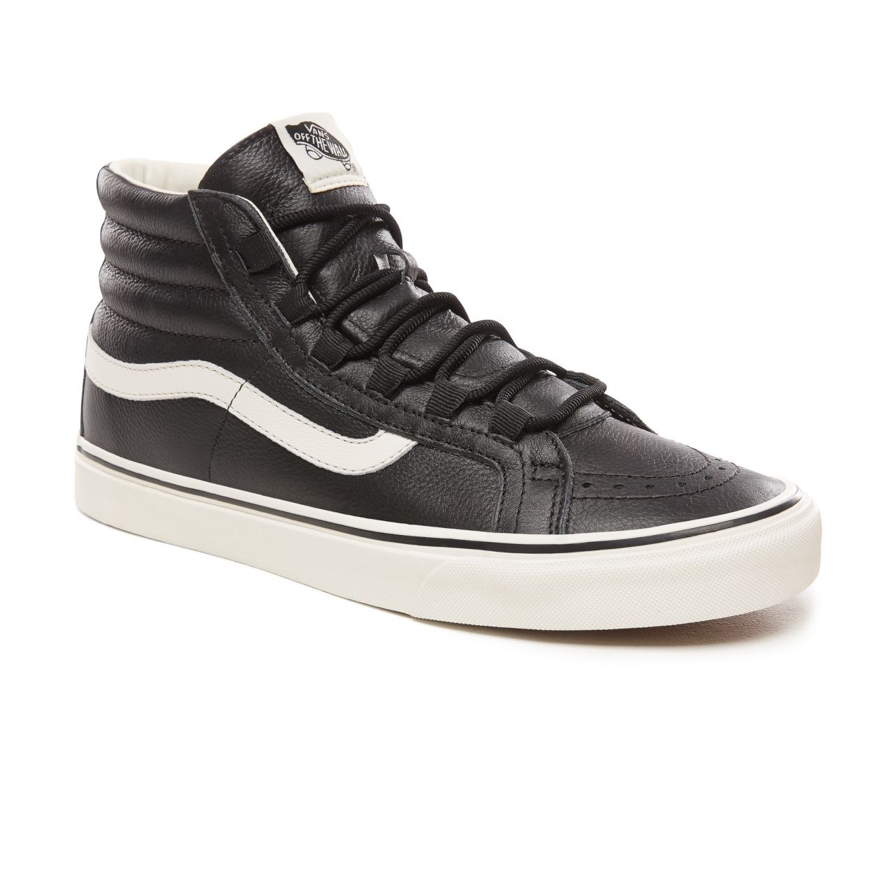 Vans Leather Sk8-Hi Reissue Ghillie Classic Mens Womens - (Leather) Black/Marshmallow VN0A3ZCH68X Shoes