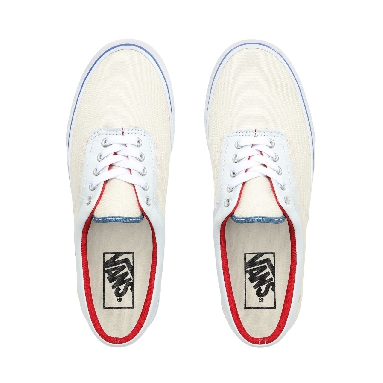 Vans Outside In Era Classic Mens Womens - (Outside In) Natural/Stv Navy/Red VN0A38FRVME Shoes