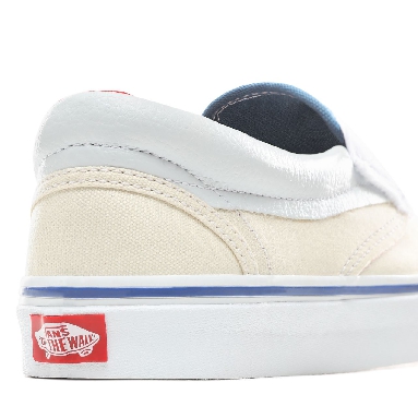 Vans Outside In Classic Slip-On Classic Mens Womens - (Outside In) Natural/Stv Navy/Red VN0A38F7VME Shoes