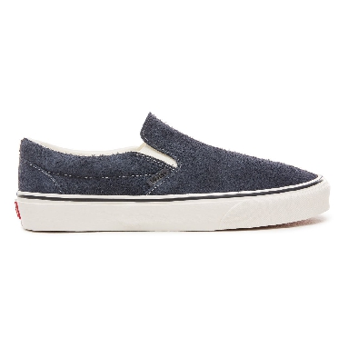 Vans Hairy Suede Classic Slip-On Classic Mens Womens - (Hairy Suede) Sky Captain/Snow White VN0A38F7ULQ Shoes