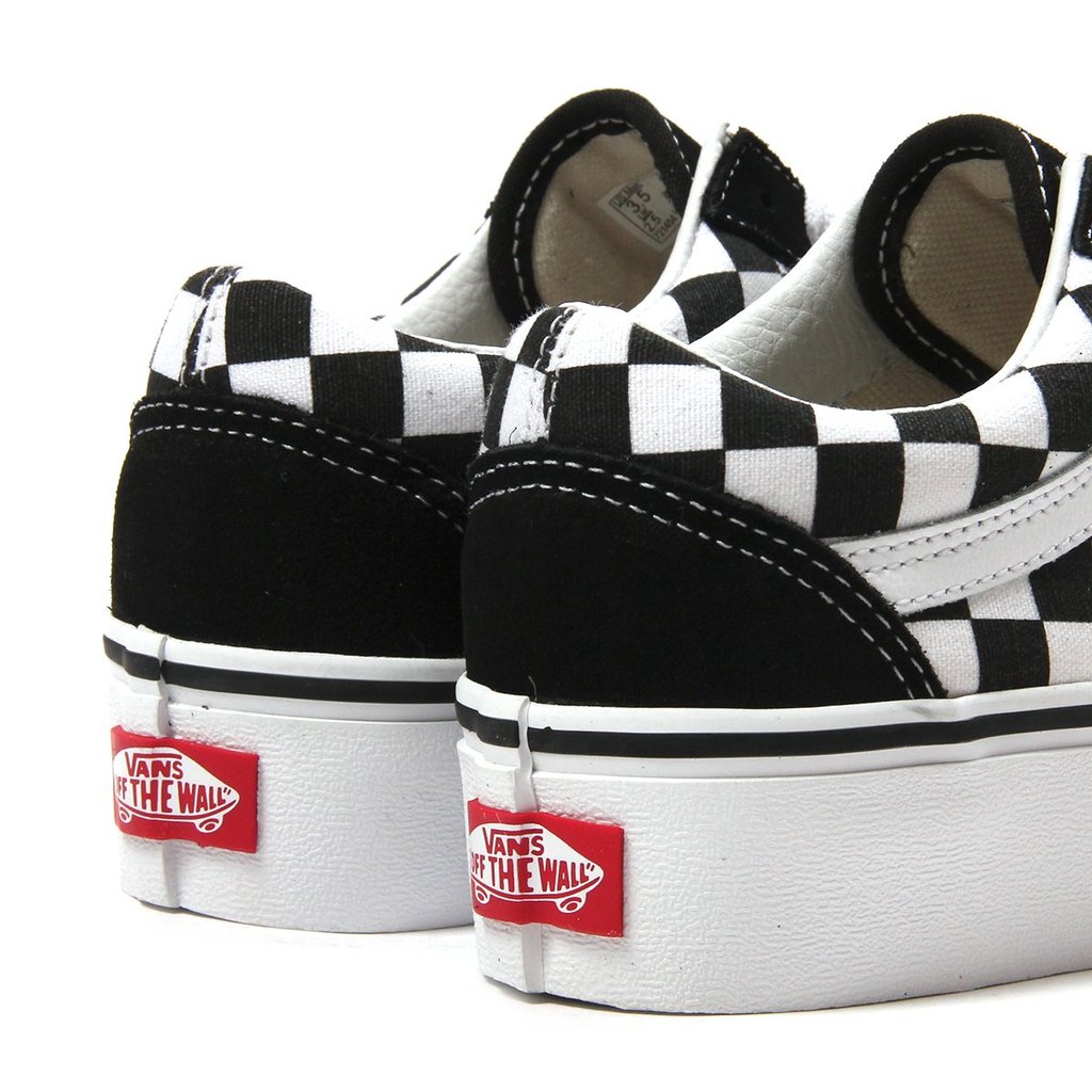 Vans Checkerboardboard Old Skool Platform Classic Mens Womens - Black-True White VN0A3B3UHRK Shoes