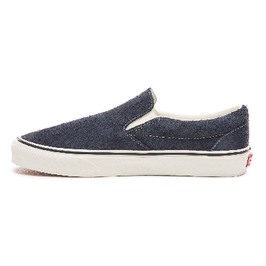 Vans Hairy Suede Classic Slip-On Classic Mens Womens - (Hairy Suede) Sky Captain/Snow White VN0A38F7ULQ Shoes