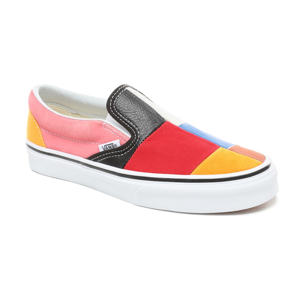 Vans Patchwork Slip-On Classic Womens - (Patchwork) Multi/True White VN0A38F7VMF Shoes