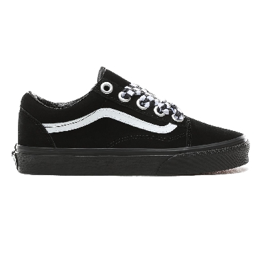 Vans Check Lace Old Skool Classic Womens - (Check Lace) Black/Black VN0A38G1VR1 Shoes