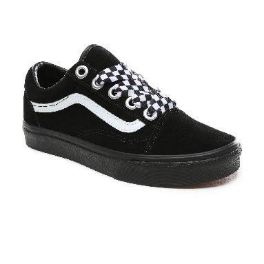 Vans Check Lace Old Skool Classic Womens - (Check Lace) Black/Black VN0A38G1VR1 Shoes