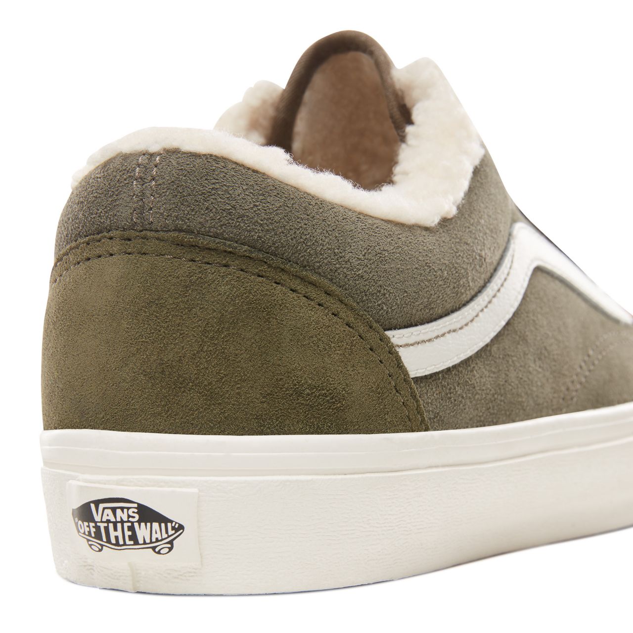 Vans Suede and Sherpa Old Skool Classic Mens Womens - (Suede/Sherpa) Grape Leaf/Dusty Olive VN0A38G1ULZ Shoes