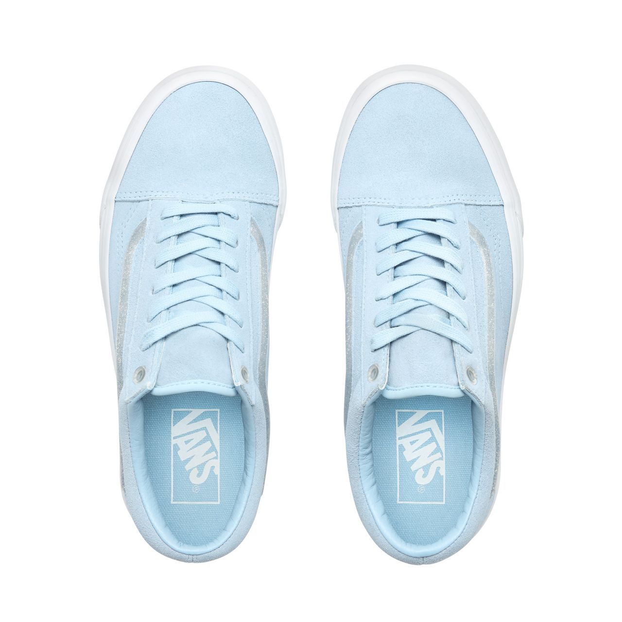 Vans Jelly Sidestripe Old Skool Classic Womens - (Jelly Sidestripe) Cool Blue/True White VN0A38G1VRA Shoes