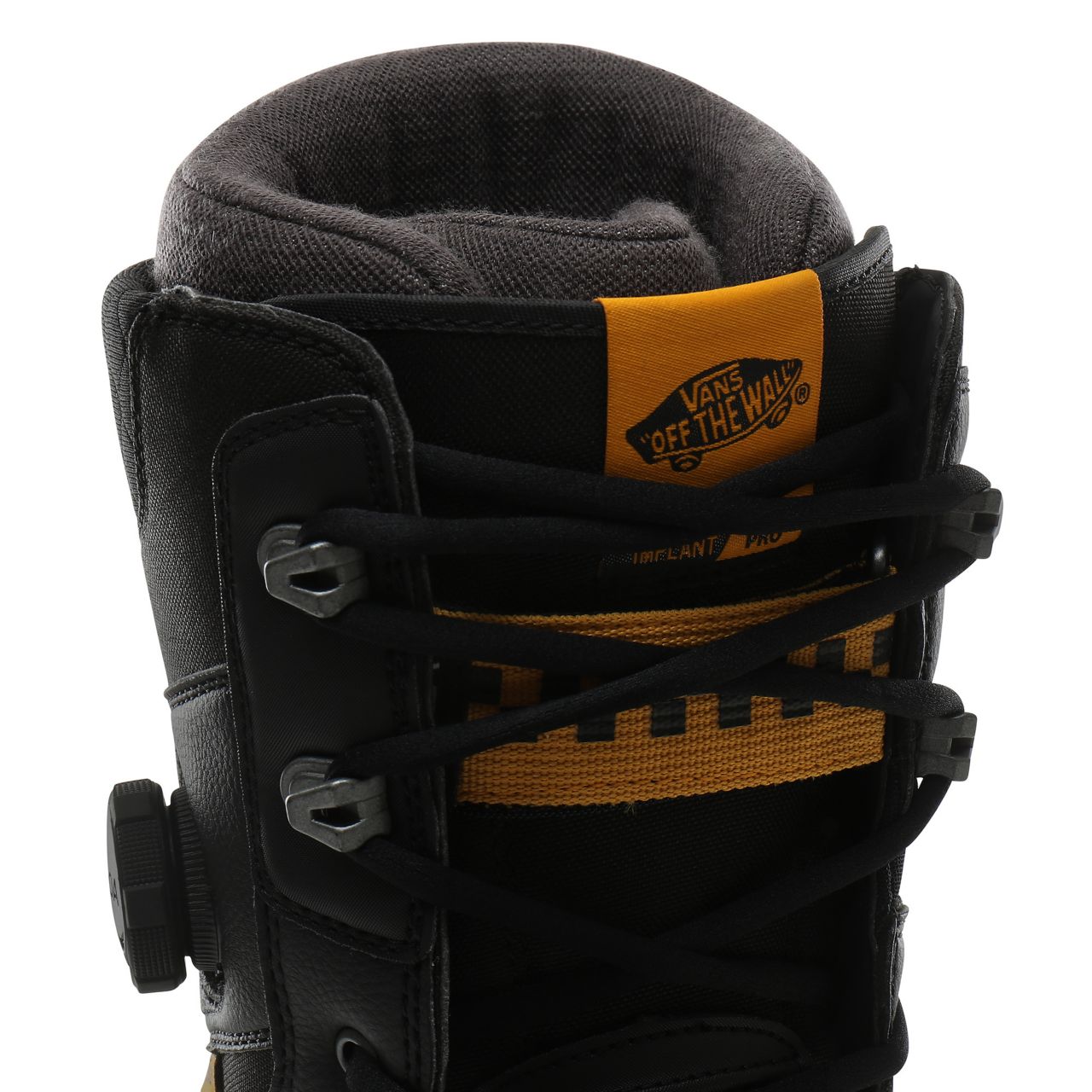 Vans Implant Pro Snowboard Boots Mens Womens - Black/Yellow VN0A3TFLY23 Shoes