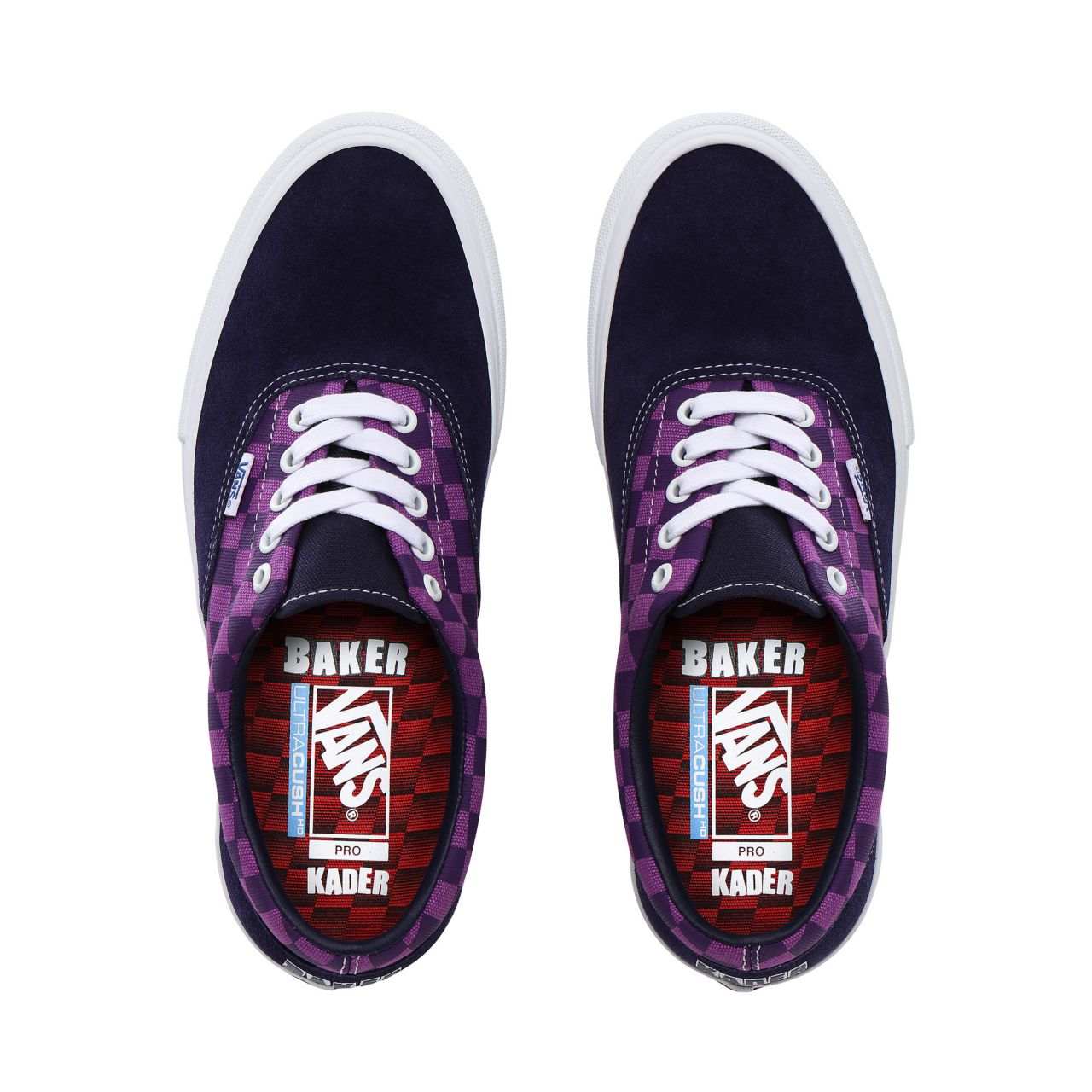 Vans x Baker Era Pro Classic Mens Womens - (Baker) Kader/purple check VN0A45JASWA Shoes