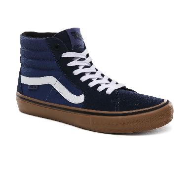 Vans Rainy Day Sk8-Hi Pro Classic Mens Womens - (Rainy Day) navy/gum VN0A45JDST8 Shoes