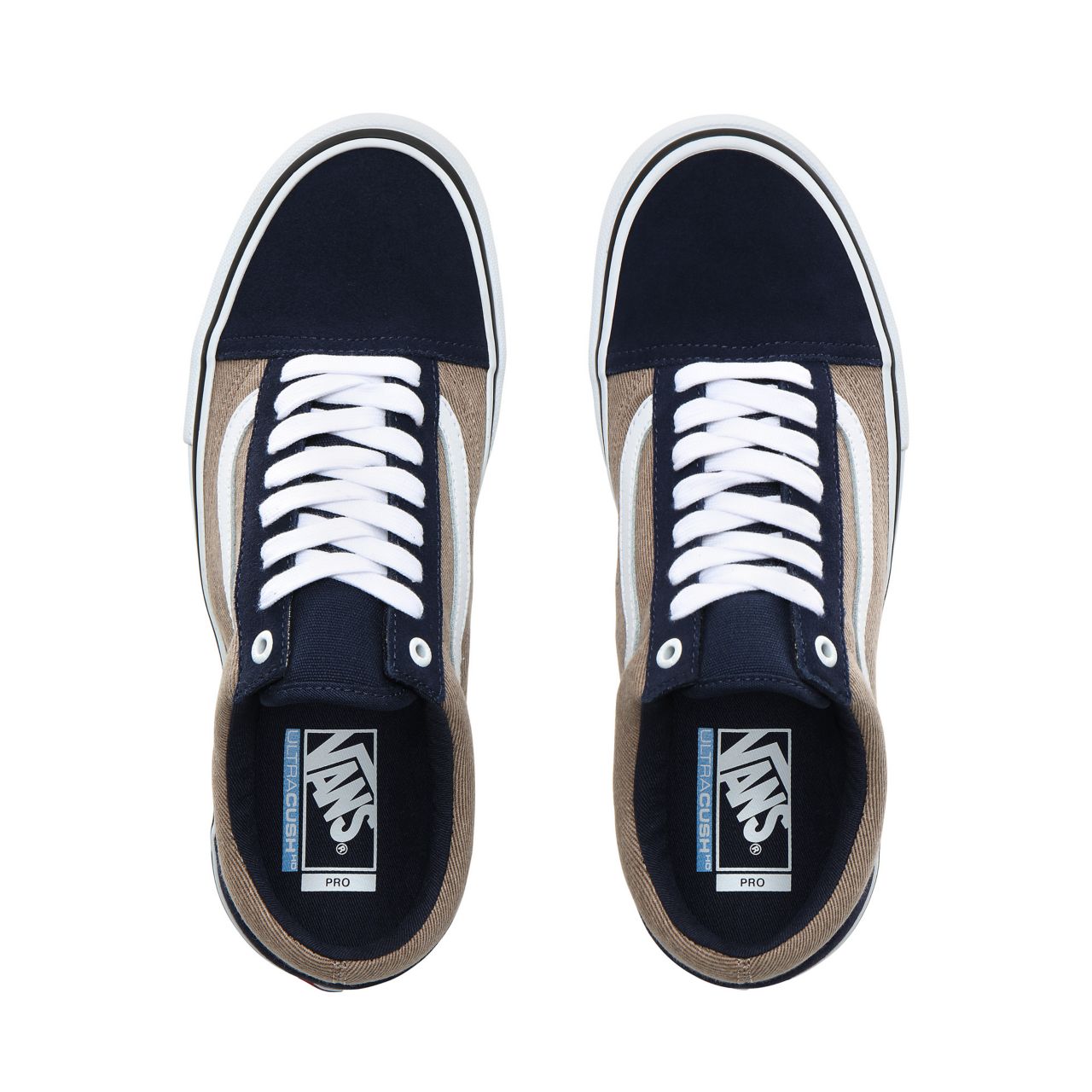 Vans Twill Old Skool Pro Mens Womens - (Twill) Dress Blues/Portabella VN0A45JCUZ0 Shoes