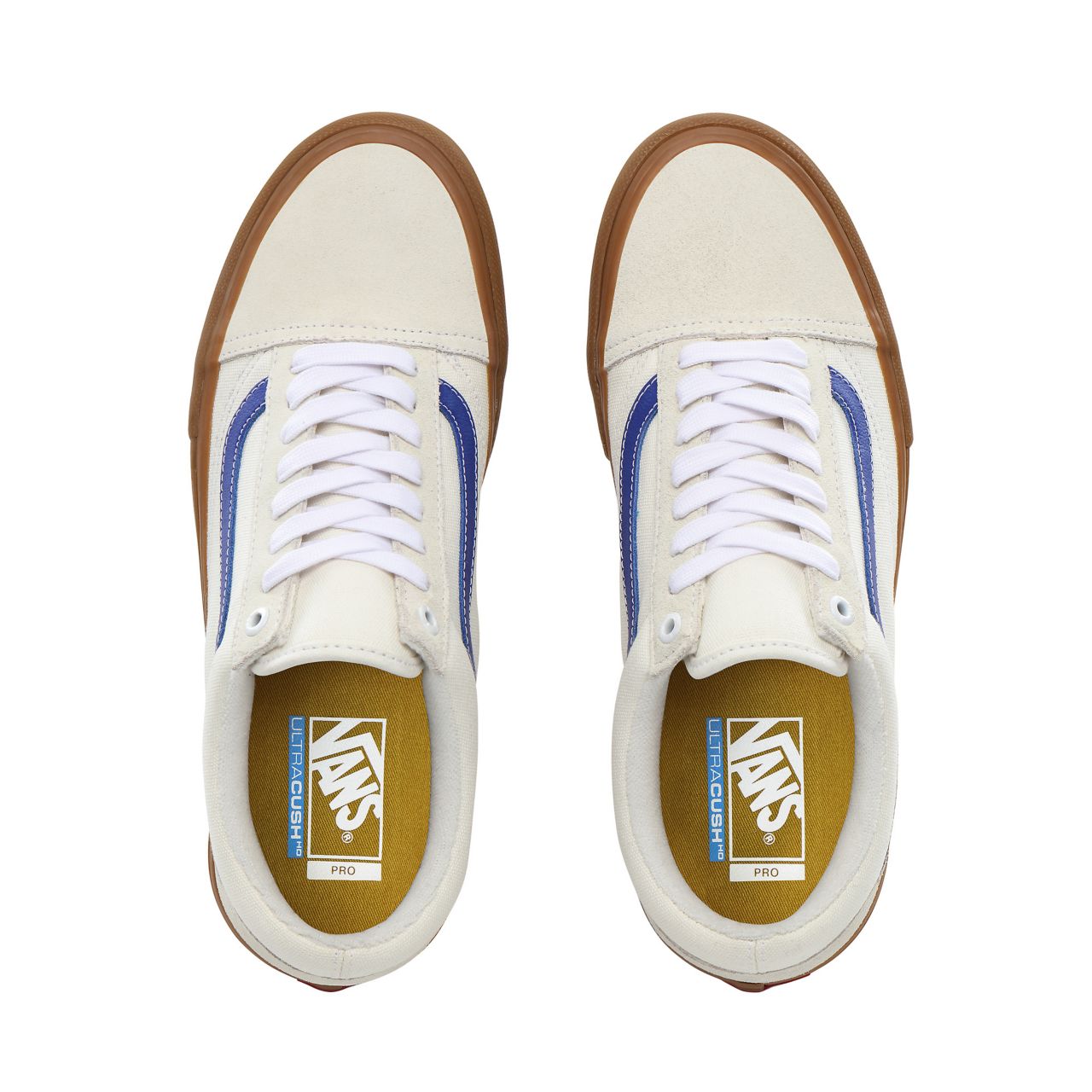 Vans Old Skool Pro Classic Mens Womens - marshmallow/blue/gum VN0A45JCSXO Shoes