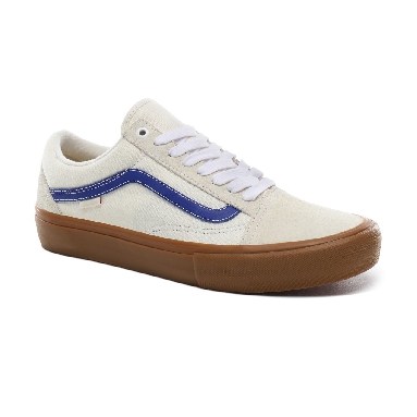 Vans Old Skool Pro Classic Mens Womens - marshmallow/blue/gum VN0A45JCSXO Shoes