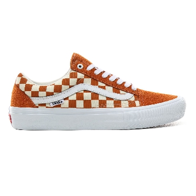 Vans Checkerboard Old Skool Pro Mens Womens - (Checkerboard) Golden Oak VN000ZD4UZW Shoes