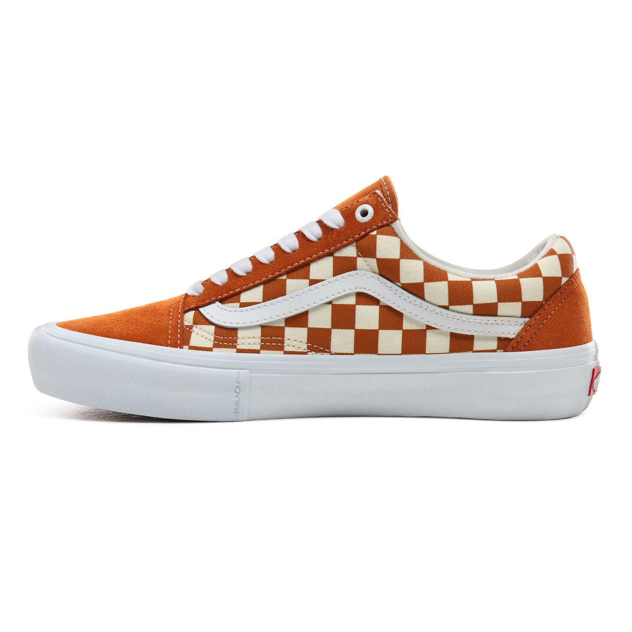 Vans Checkerboard Old Skool Pro Mens Womens - (Checkerboard) Golden Oak VN000ZD4UZW Shoes