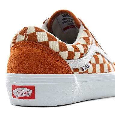 Vans Checkerboard Old Skool Pro Mens Womens - (Checkerboard) Golden Oak VN000ZD4UZW Shoes