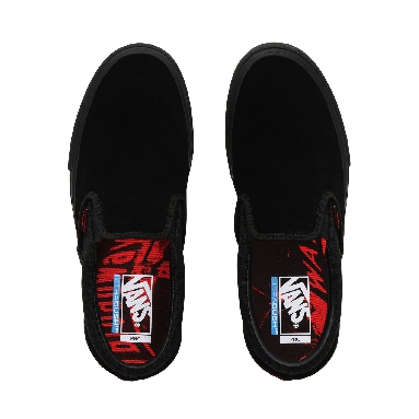 Vans x Baker Slip-On Pro Classic Mens Womens - (Baker) Black/Black/Red VN0A347VV0H Shoes