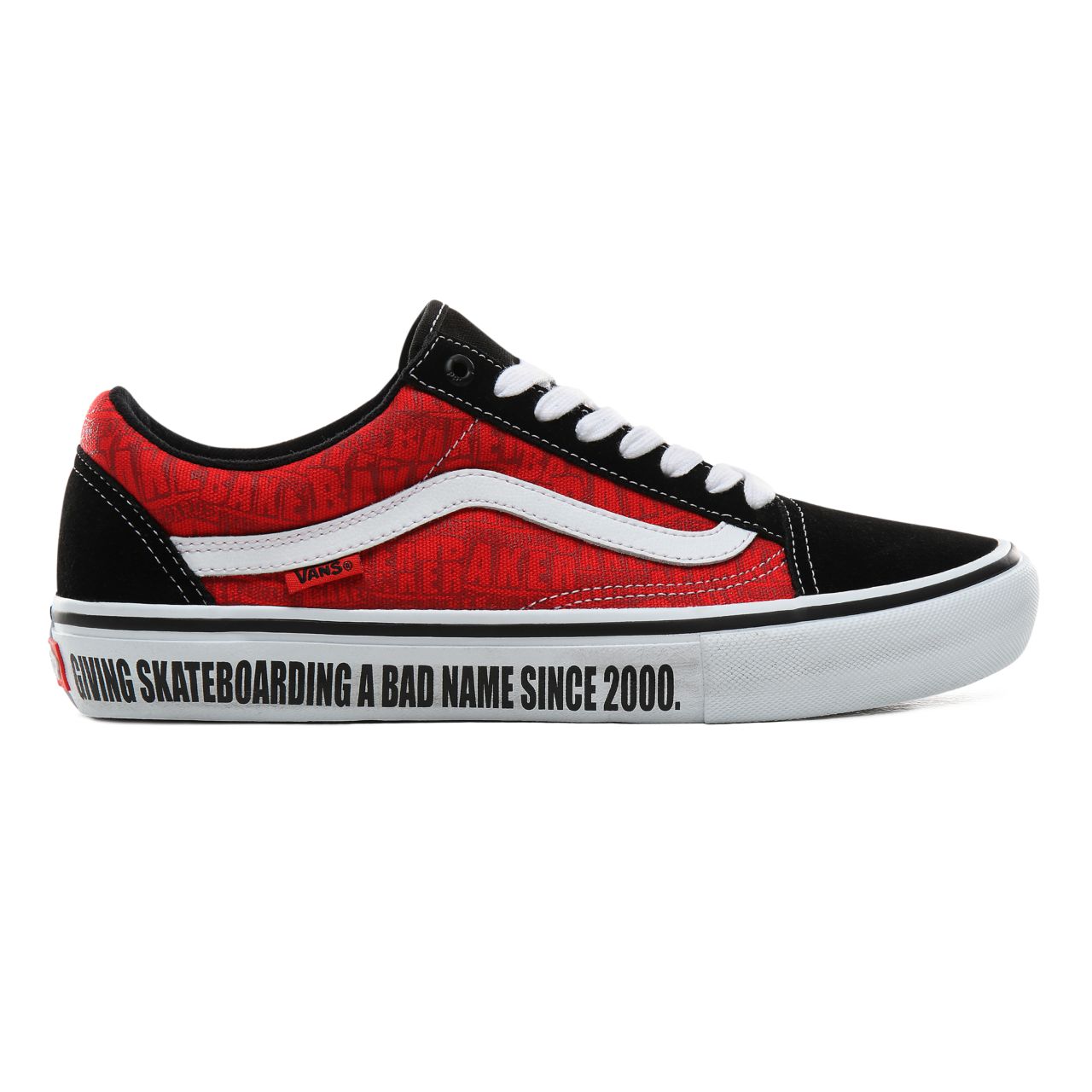 Vans x Baker Old Skool Pro Classic Mens Womens - (Baker) Black/White/Red VN0A45JCUZV Shoes