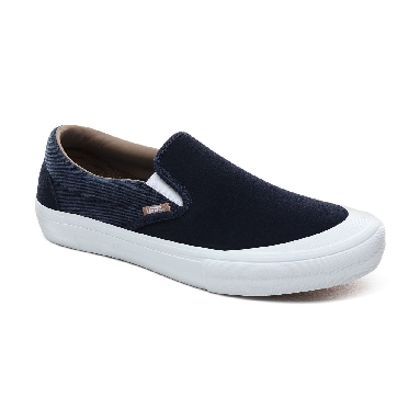 Vans Twill Slip-On Pro Classic Mens Womens - (Twill) Dress Blues/Portabella VN0A347VUZ0 Shoes