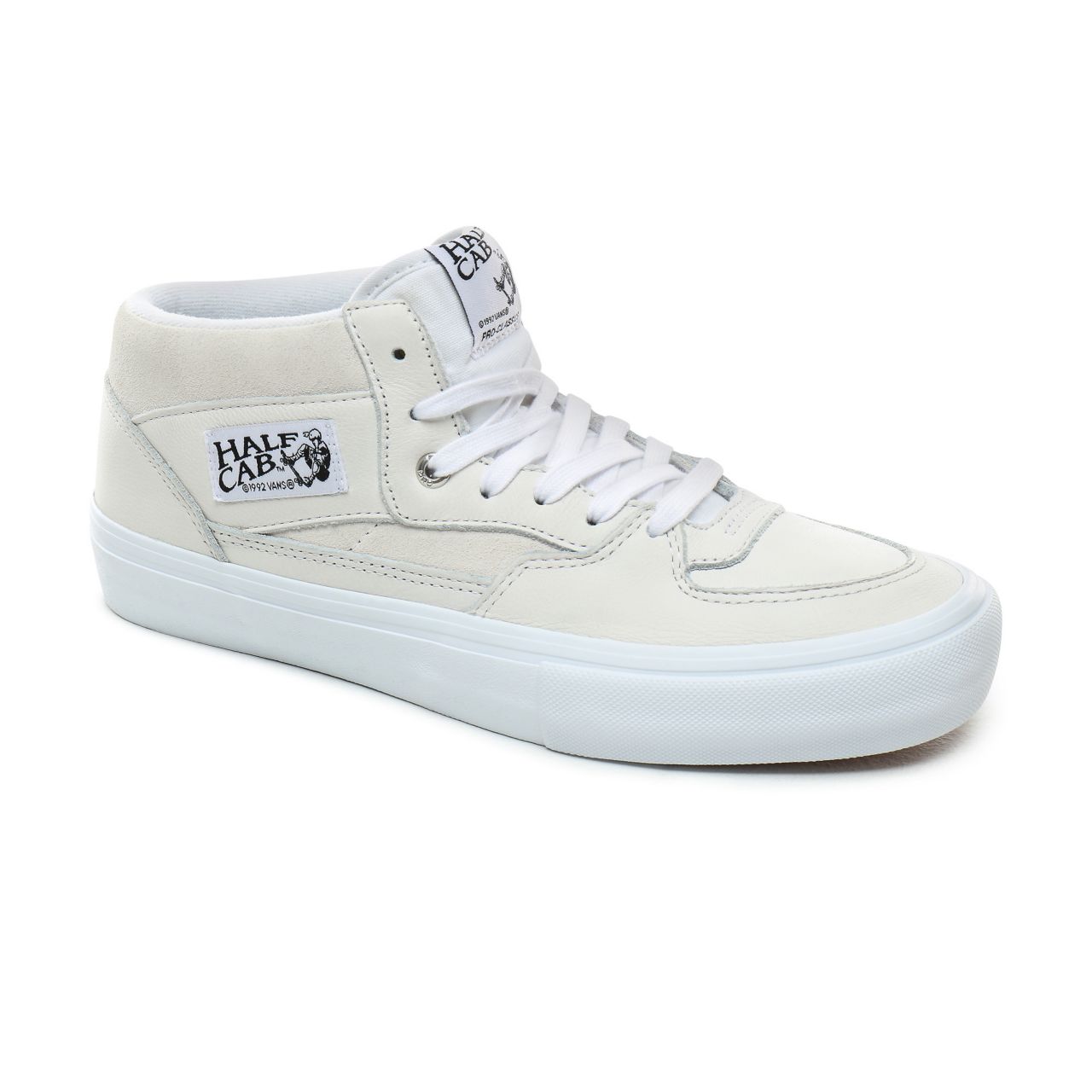 Vans Leather Half Cab Pro Classic Mens Womens - (Leather) White VN0A38CP1EF Shoes