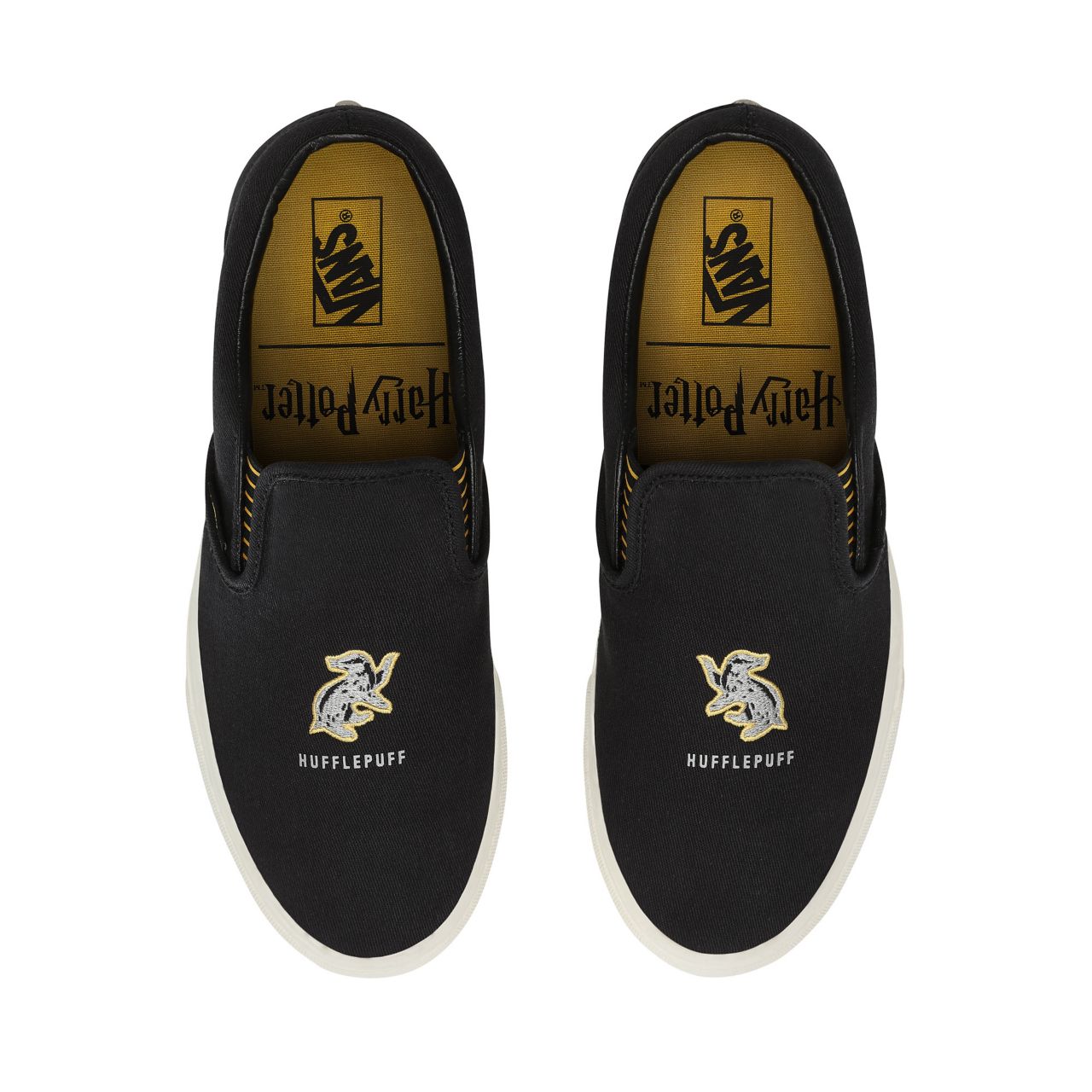 Vans x HARRY POTTER Hufflepuff Slip-On Classic Mens Womens - (Harry Potter) Hufflepuff/Black VN0A4BV3V90 Shoes