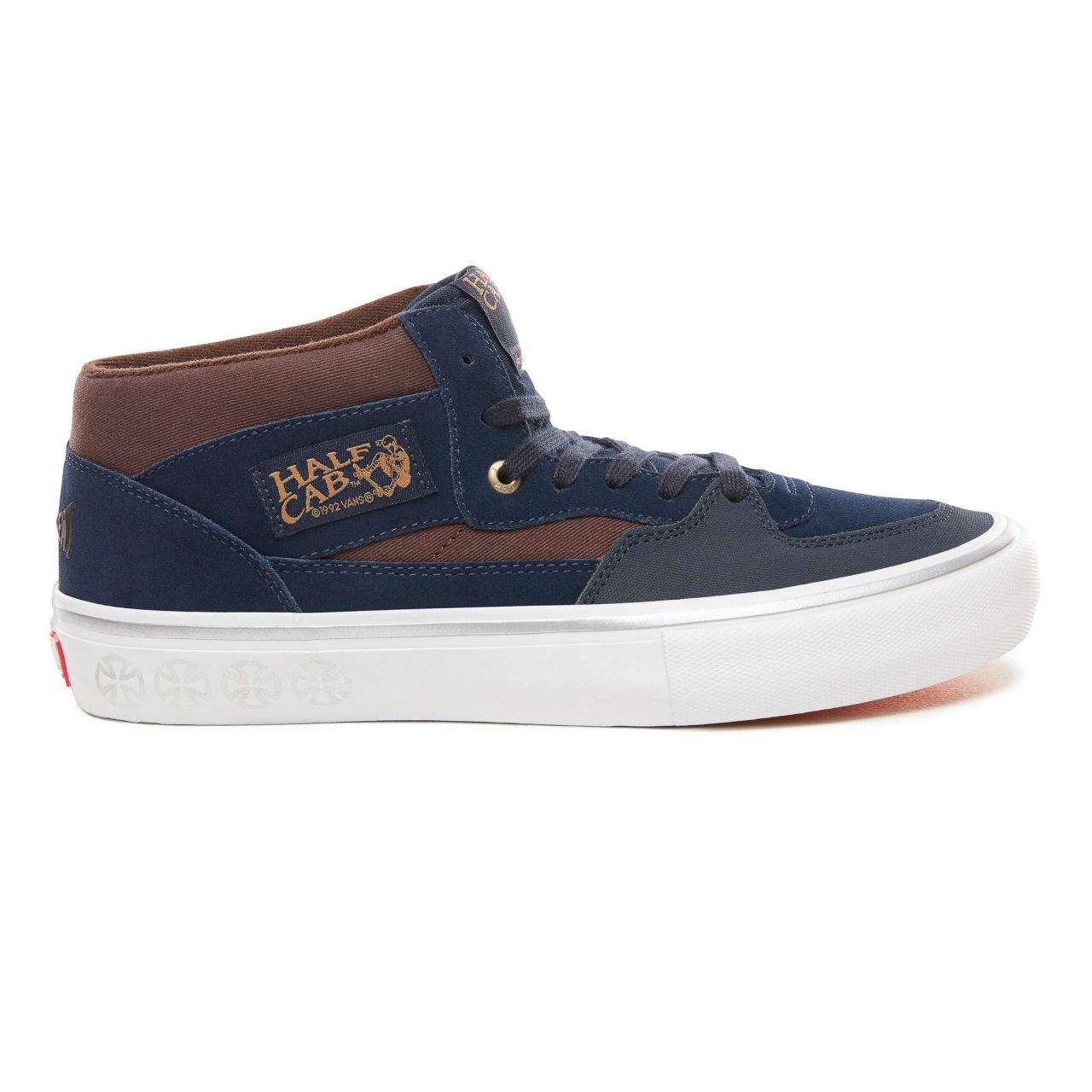 Vans X Independent Half Cab Pro Classic Mens Womens - (Independent) Dress Blues/Demitasse VN0A38CPUHL Shoes