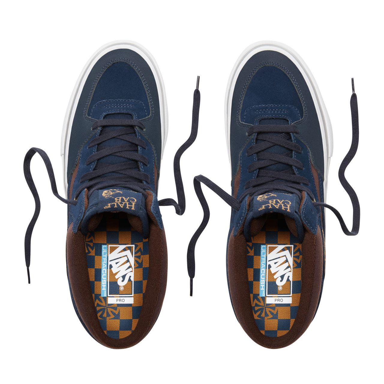 Vans X Independent Half Cab Pro Classic Mens Womens - (Independent) Dress Blues/Demitasse VN0A38CPUHL Shoes