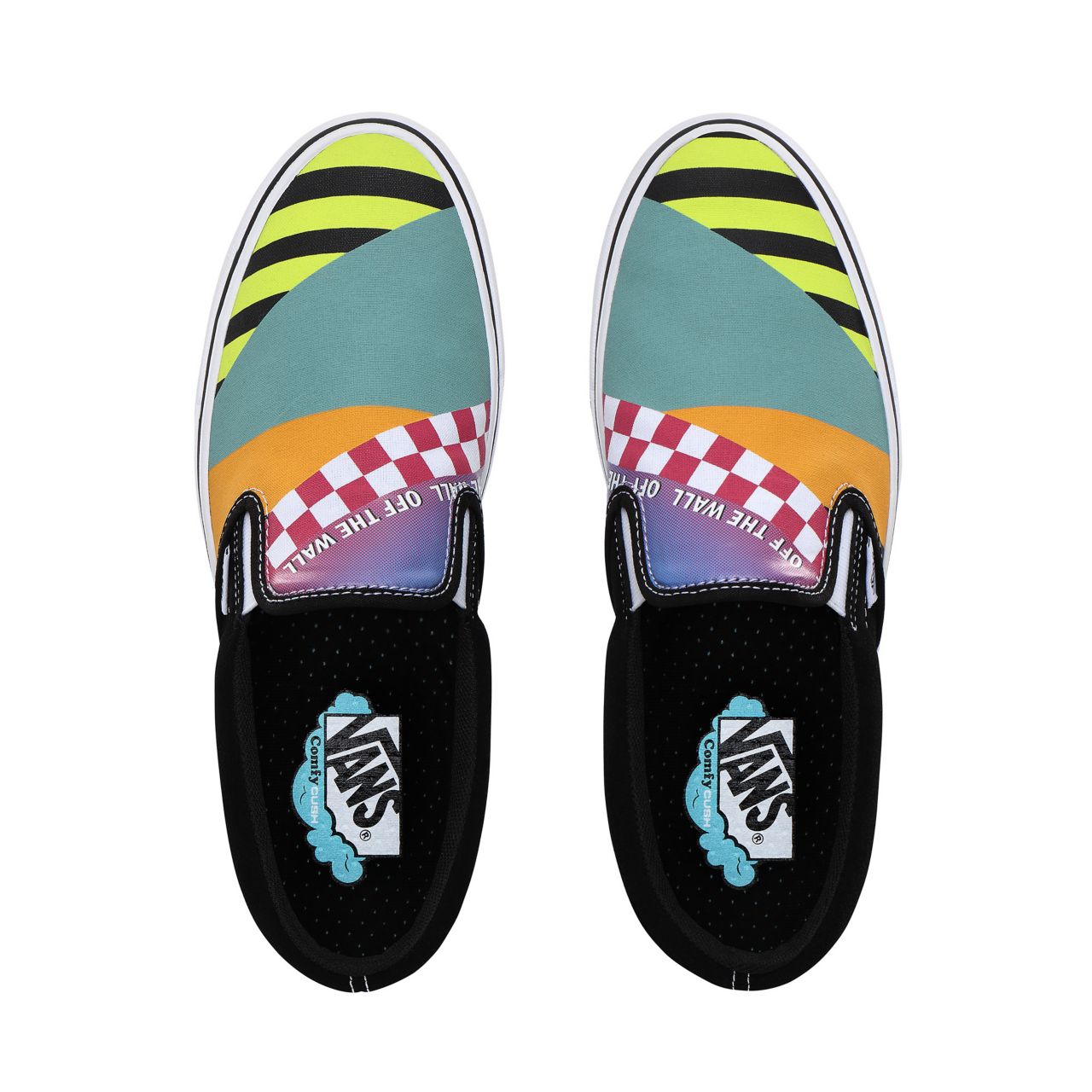 Vans Mash Up ComfyCush Slip-On Classic Mens Womens - (Mash Up) multi/black/true white VN0A3WMDTE6 Shoes