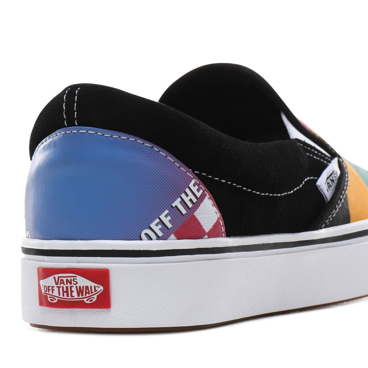 Vans Mash Up ComfyCush Slip-On Classic Mens Womens - (Mash Up) multi/black/true white VN0A3WMDTE6 Shoes