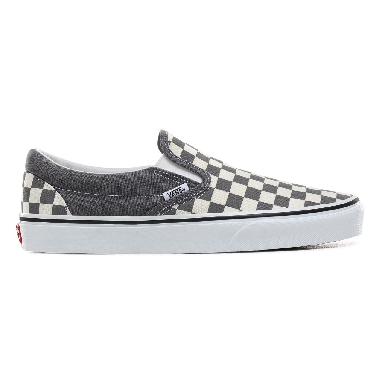 Vans Checkerboard Classic Slip-On Classic Mens Womens - (Checkerboard) pewter/true white VN0A4BV3TB5 Shoes