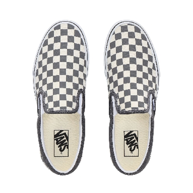 Vans Checkerboard Classic Slip-On Classic Mens Womens - (Checkerboard) pewter/true white VN0A4BV3TB5 Shoes